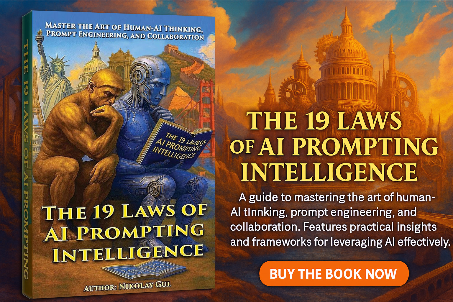 Cover: The 19 Laws of AI Prompting Intelligence by Nikolay Gul